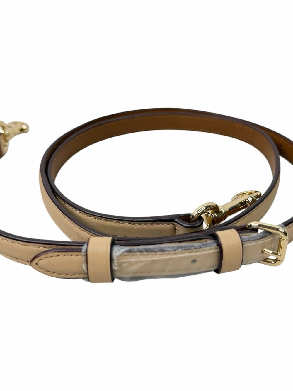 Coach Cream? Tan? Replacement Strap Crossbody Leather Logo Buckle Gold Hardware